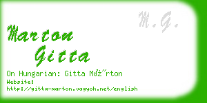 marton gitta business card